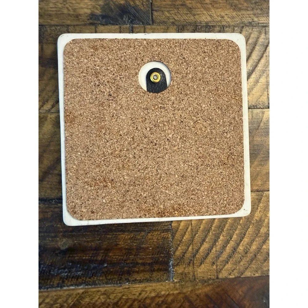 A.C.E. Floral Butterfly Alaska Forget Me Not Square Cork Slip-Proof Coaster